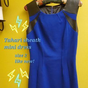 Tahari mini dress, tailored sheath, size 2, excellent condition
